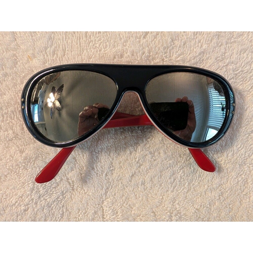 Style Eyes Sunglasses Red White Blue Stripes #461 Mirrow Sportsman 1970s Japan